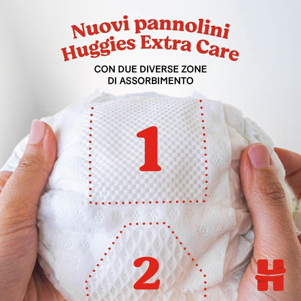 Scutece Huggies Extra Care, mărimea 4 (8-16 kg), pachet de 66 scutece Mama si Copilul Naty Shop