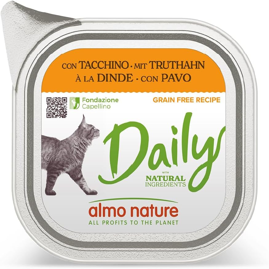 Almo Nature Daily - Nassfutter für Erwachsene Katzen - Poulet - 100 g, Packung mit 32