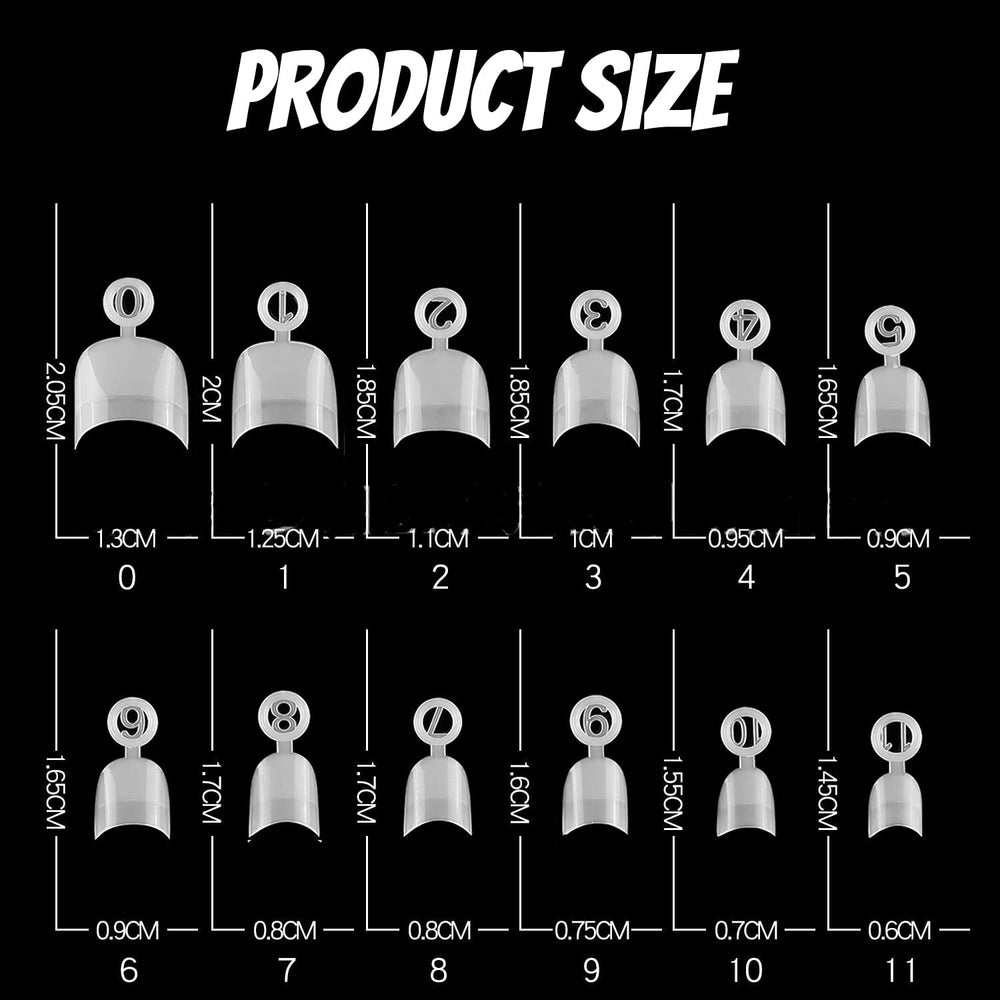 600 pièces ovales courts ongles artificiels 12 tailles demi-couverture acrylique faux ongles conseils ongles artificiels pour manucure femmes salon bricolage (naturel)