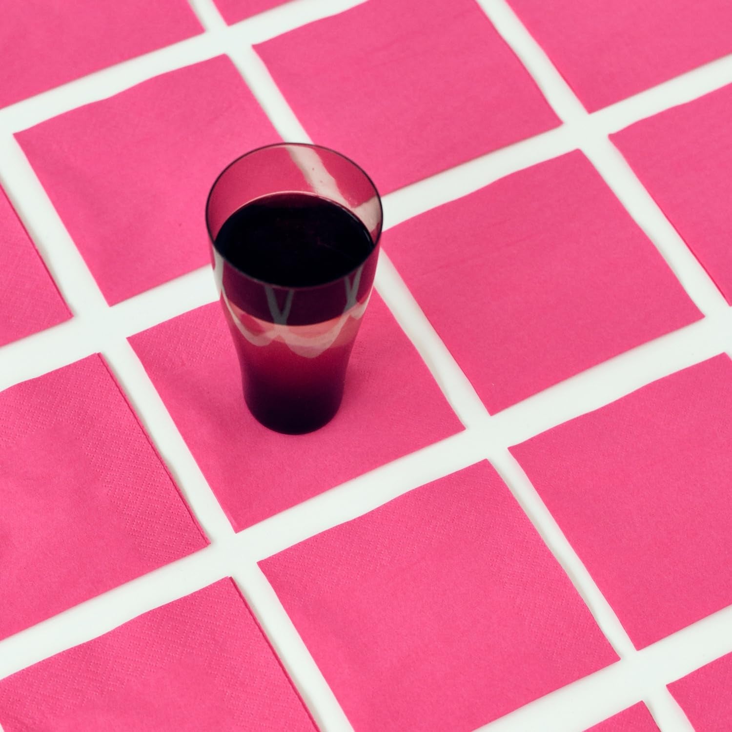 Serviettes à cocktail Renova, fuchsia, 30 serviettes