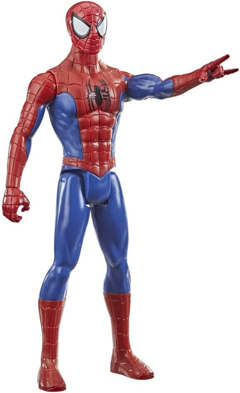 Marvel Titan Hero Series Figurine d'action Spider-Man Super-héros de 30 cm de haut avec membres mobiles Compatible avec d'autres jouets Spider-Man pour enfants 5 figurines d'action et plus Naty Shop Single Spider-Man