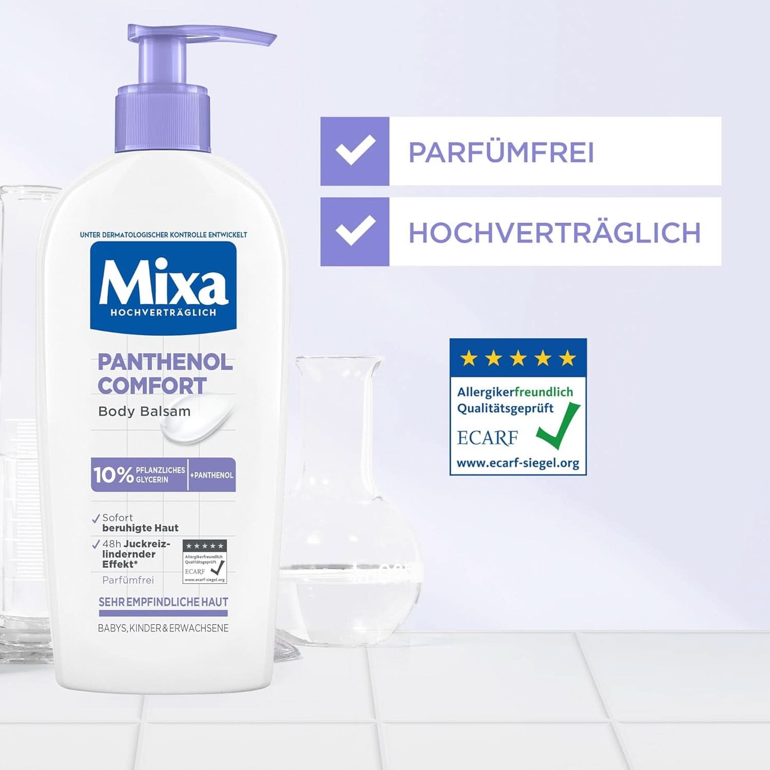 Mixa Lotion corporelle Panthénol, baume anti-démangeaisons et apaisant, 250 ml Cosmétiques et Beauté Naty Shop