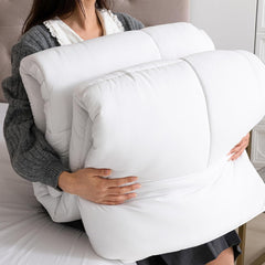 Good Nite Couette d'hiver 200 x 200 cm 460 g/m² chaude pour literie d'hiver, couette remplie de polyester, couverture de couchage blanche en microfibre 200 x 200 cm Naty Shop