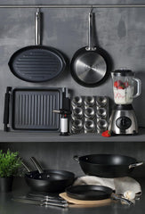 Masterpro Foodies - Plaques à pâtisserie pour 6 muffins - Répartition homogène de la chaleur - Fabriquées en acier au carbone - Fond antigrippant - Amovibles et faciles à laver Plaques et moules à pâtisserie Naty Shop