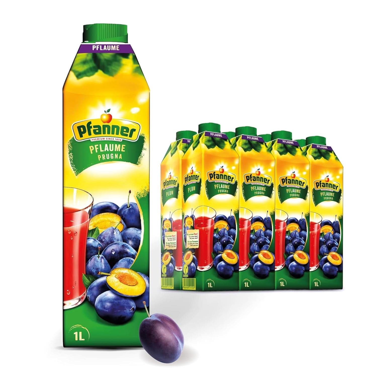 Pfanner Nectar de fructe cu căpșuni (8 X 1 litru) - 30 % conținut de fructe - băutură de căpșuni Naty Shop Prune
