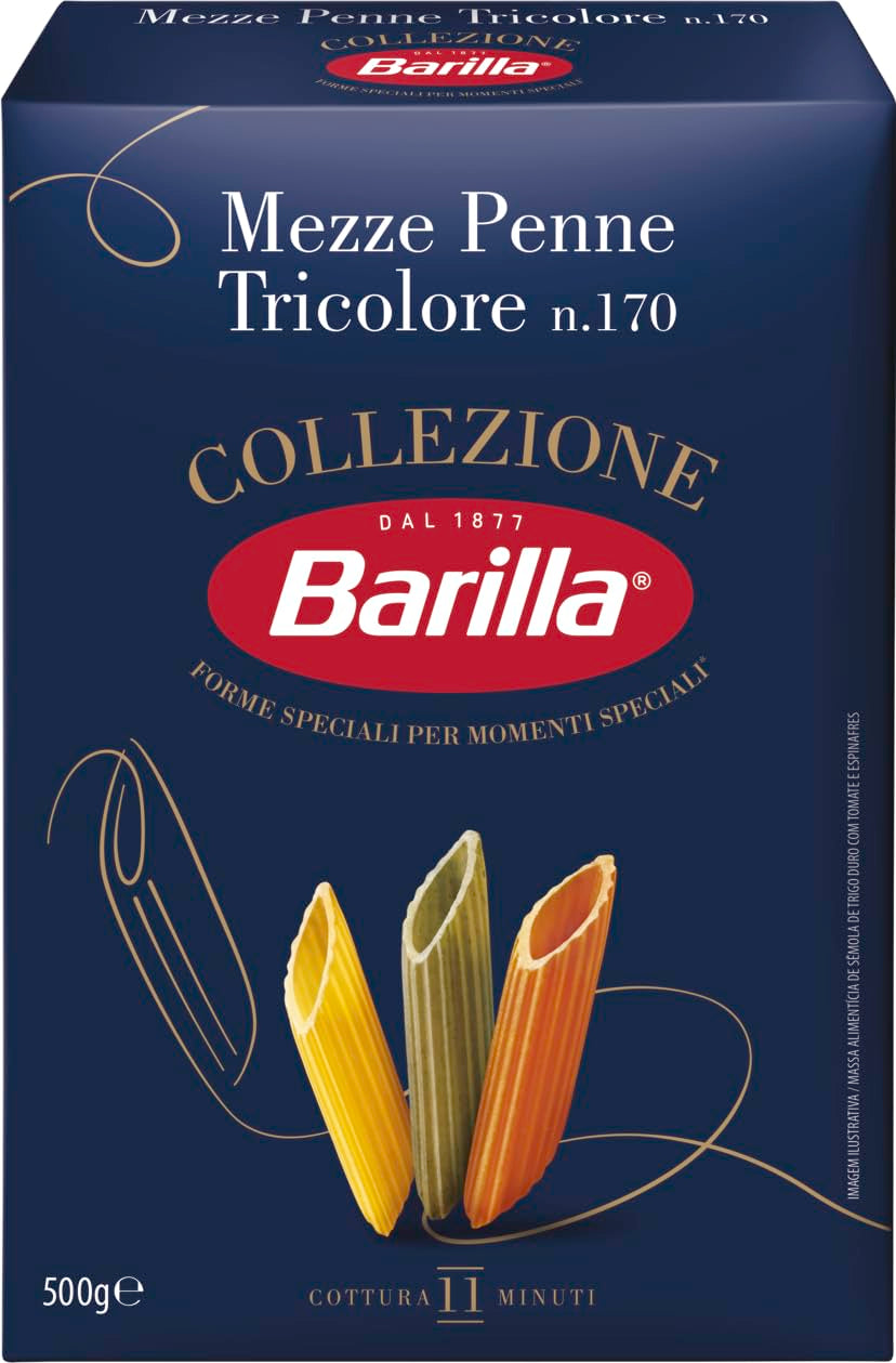 Barilla Collezione Mezze Penne Tricolore, 500 g
