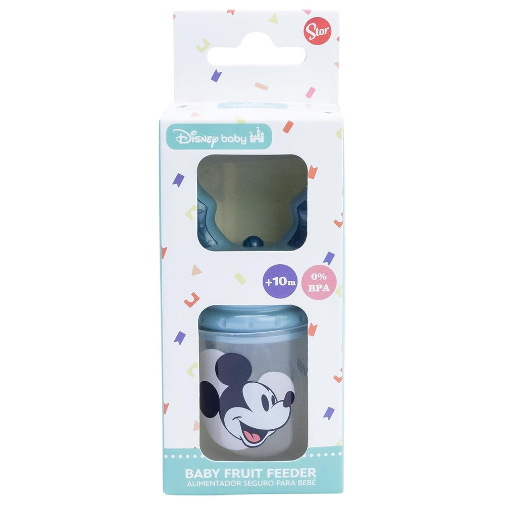Tataway Disney Mickey Mouse Sucette aux fruits pour bébé en plastique sans BPA avec fonction d'étouffement, lavable et réutilisable