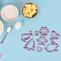 Zenker Emporte-pièce 2 en 1 pour bonbons, moule à pâtisserie, emporte-pièce de Pâques et de Noël (couleur : rose givré), quantité : 8 pièces