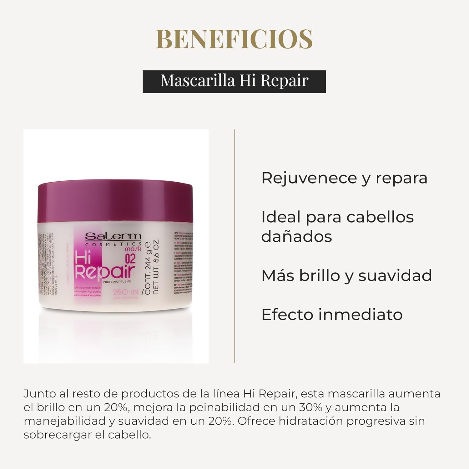 Masque Hi Repair 02 250 ml Naty Shop masque capillaire