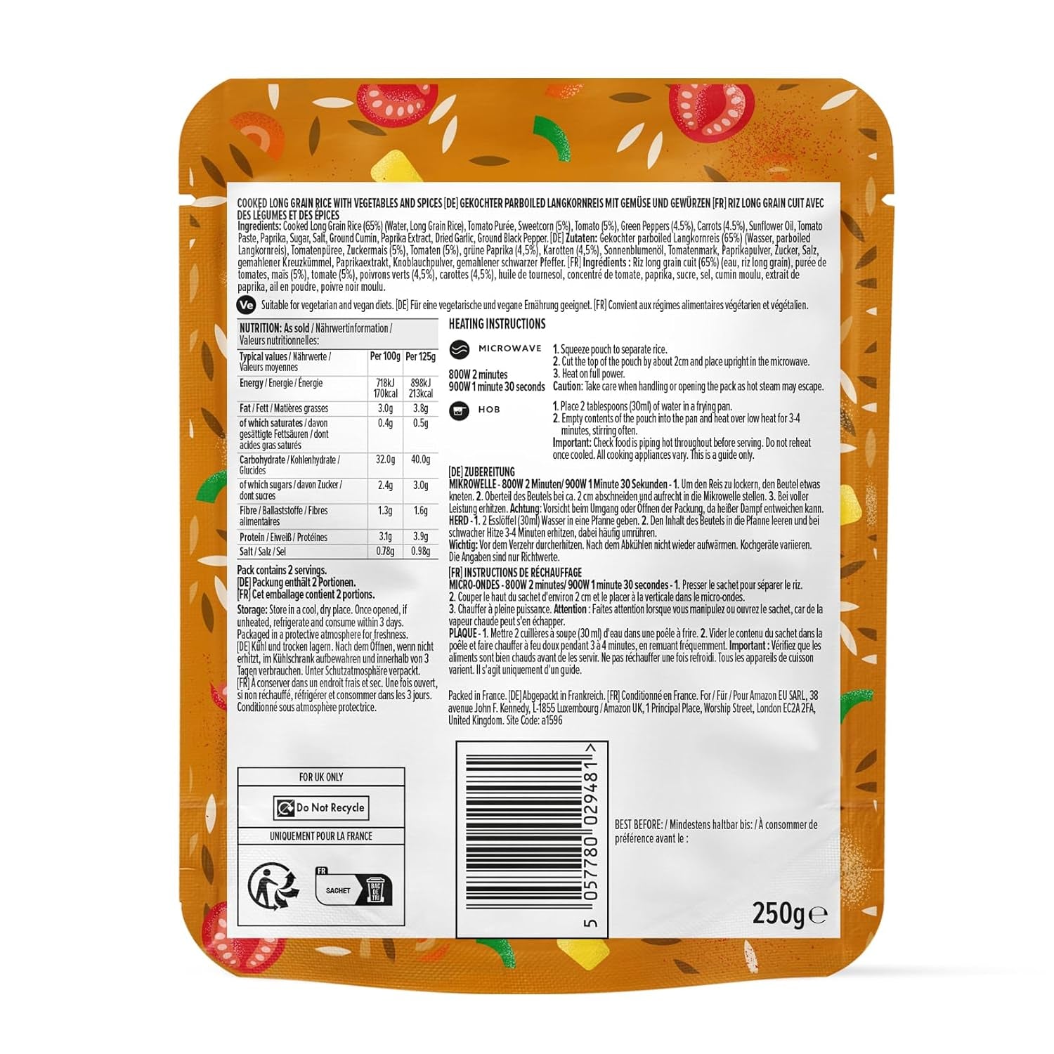 Riz à la mexicaine d'Amazonie, 250g