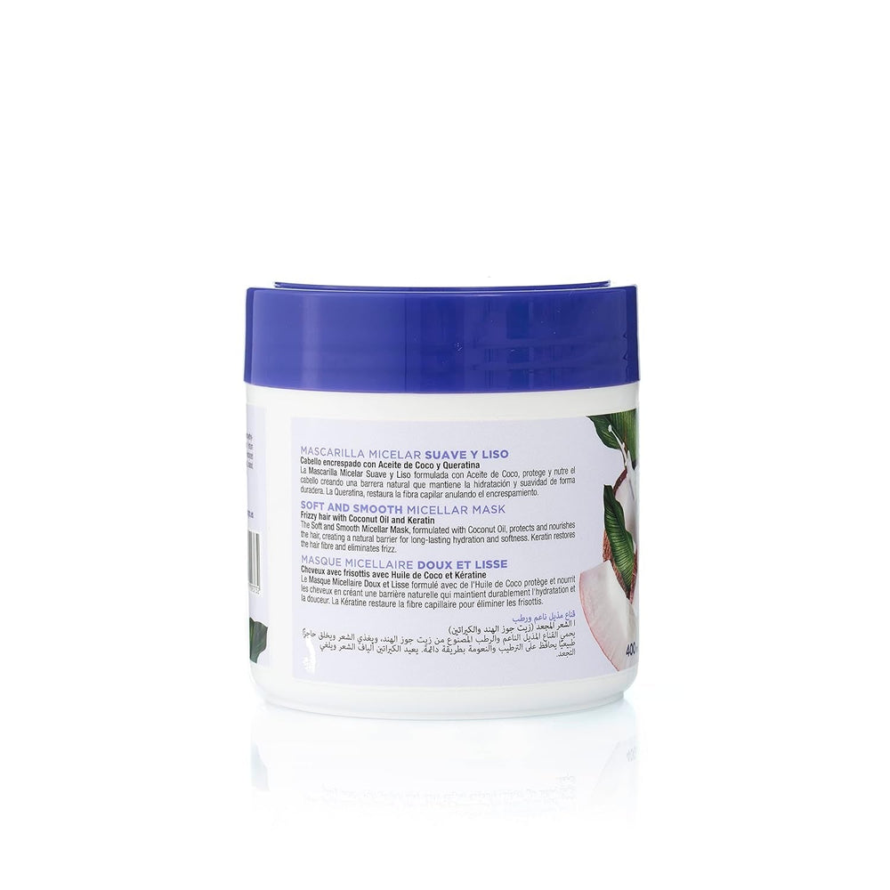 Masque tulipe noire, doux et lisse, 400 ml Naty Shop masque capillaire