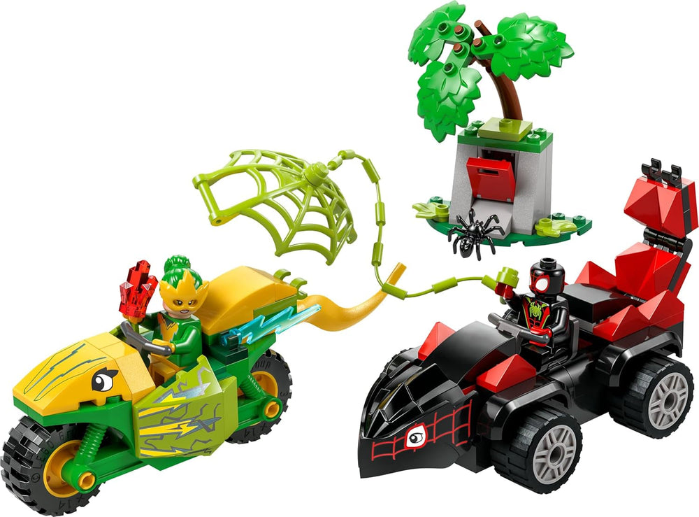 LEGO Marvel Actionspaß mit Spin und Electro in ihren Dino-Flitzern, baubares Superheldenauto für Jungen und Mädchen ab 4 Jahren, Helden Set mit Spielzeug Auto, Spidey und Seine Super-Freunde 11198