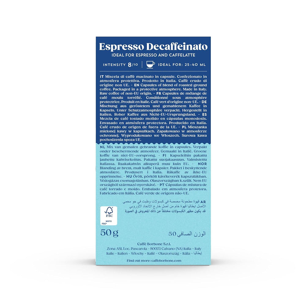 Caffè Borbone Decaffeinato - 90 capsules de café - crémeux et authentique - Compatible avec Nespresso®* Haushalts-Espressomaschinen