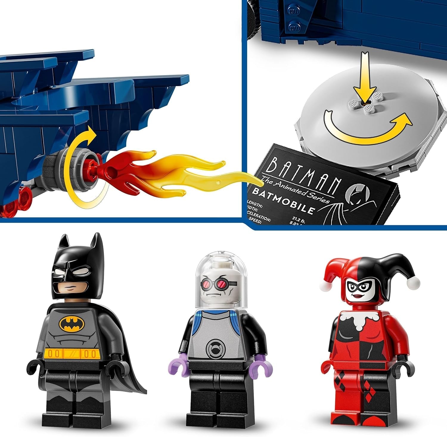 LEGO DC Batman : Batman dans la Batmobile contre. Harley Quinn et Mr Freeze Voiture jouet de dessin animé pour enfants Cadeau pour garçons et filles de 8 ans 76274 Ensembles de construction Besuche an LEGO-Store