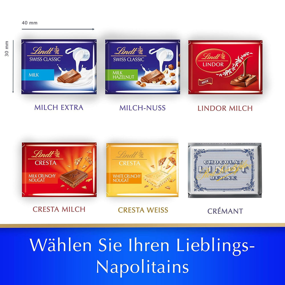 Boîte de chocolats Lindt Swiss Classic Collection | Tablettes de chocolat au lait | Mini-barres de chocolat | 185g | Cadeau chocolat