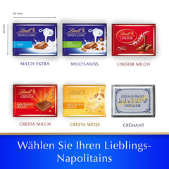 Boîte de chocolats Lindt Swiss Classic Collection | Tablettes de chocolat au lait | Mini-barres de chocolat | 185g | Cadeau chocolat