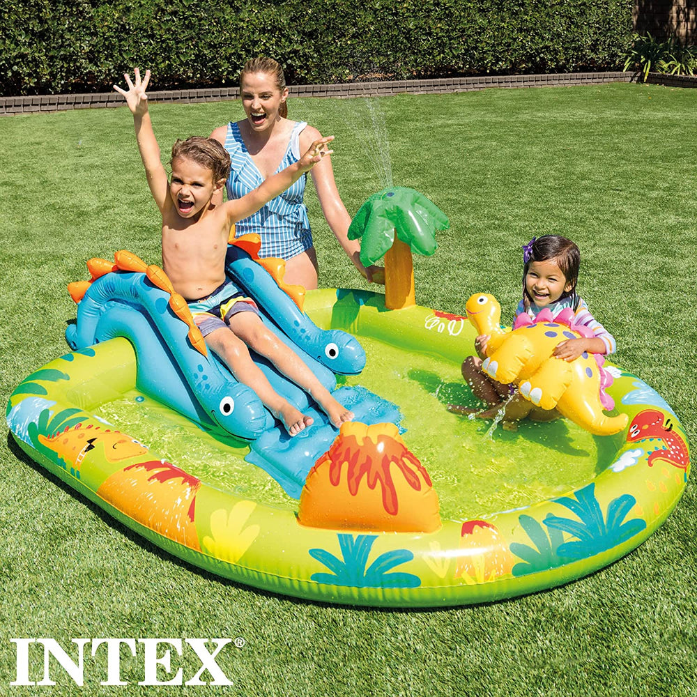 Aire de jeux gonflable Intex 57166NP avec petits dinosaures, multicolore