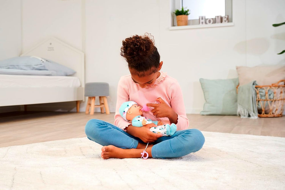 Poupée en vinyle nouveau-né petit éléphant avec fonction d'alimentation et de boisson, biberon et tétine, 30 cm, poupées de 2 ans Naty Shop