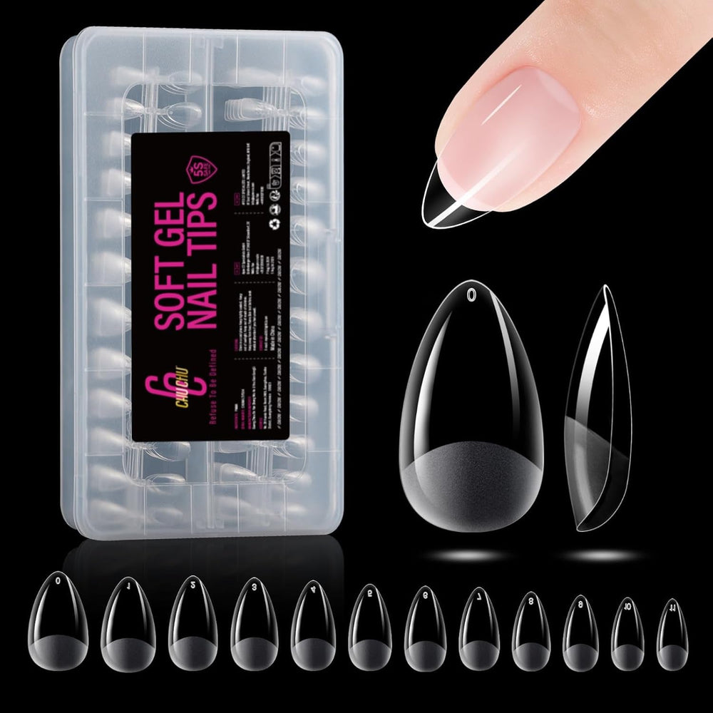 Types d'ongles en Gel moyen Ballerine, 504 pièces: pointes d'ongles en Gel PMMA, Extensions d'ongles, ongles artificiels, 12 tailles