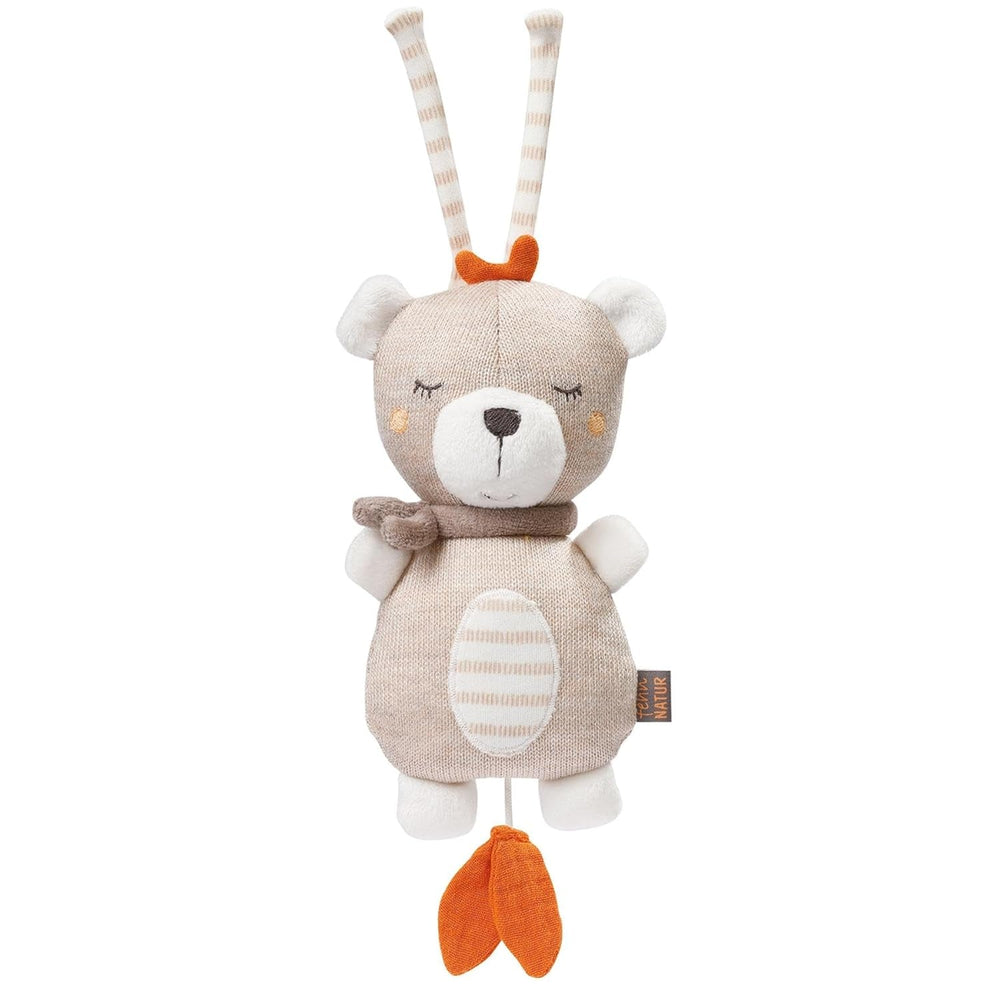 Fehn boîte à musique bébé somnifère mouton - peluche avec accessoire - chanson somnifère "Brahms berceuse" - jouet pour enfants pour le voyage et la maison - jouets musicaux pour bébés et enfants Baby Toys Naty Shop Teddy nature