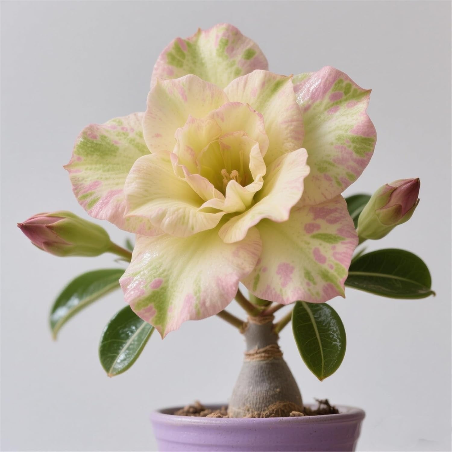 Lebende Pflanzen,Winterhart pflanzen, Mehrjährige Blumenzwiebel ist winterhart, Mysteriöse magische Glühbirne, Blumenzwiebel Mix,3 ans-1 Wüstenrose knollen -I