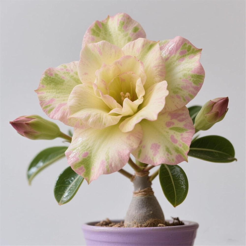 Lebende Pflanzen,Winterhart pflanzen, Mehrjährige Blumenzwiebel ist winterhart, Mysteriöse magische Glühbirne, Blumenzwiebel Mix,3 ans-1 Wüstenrose knollen -I