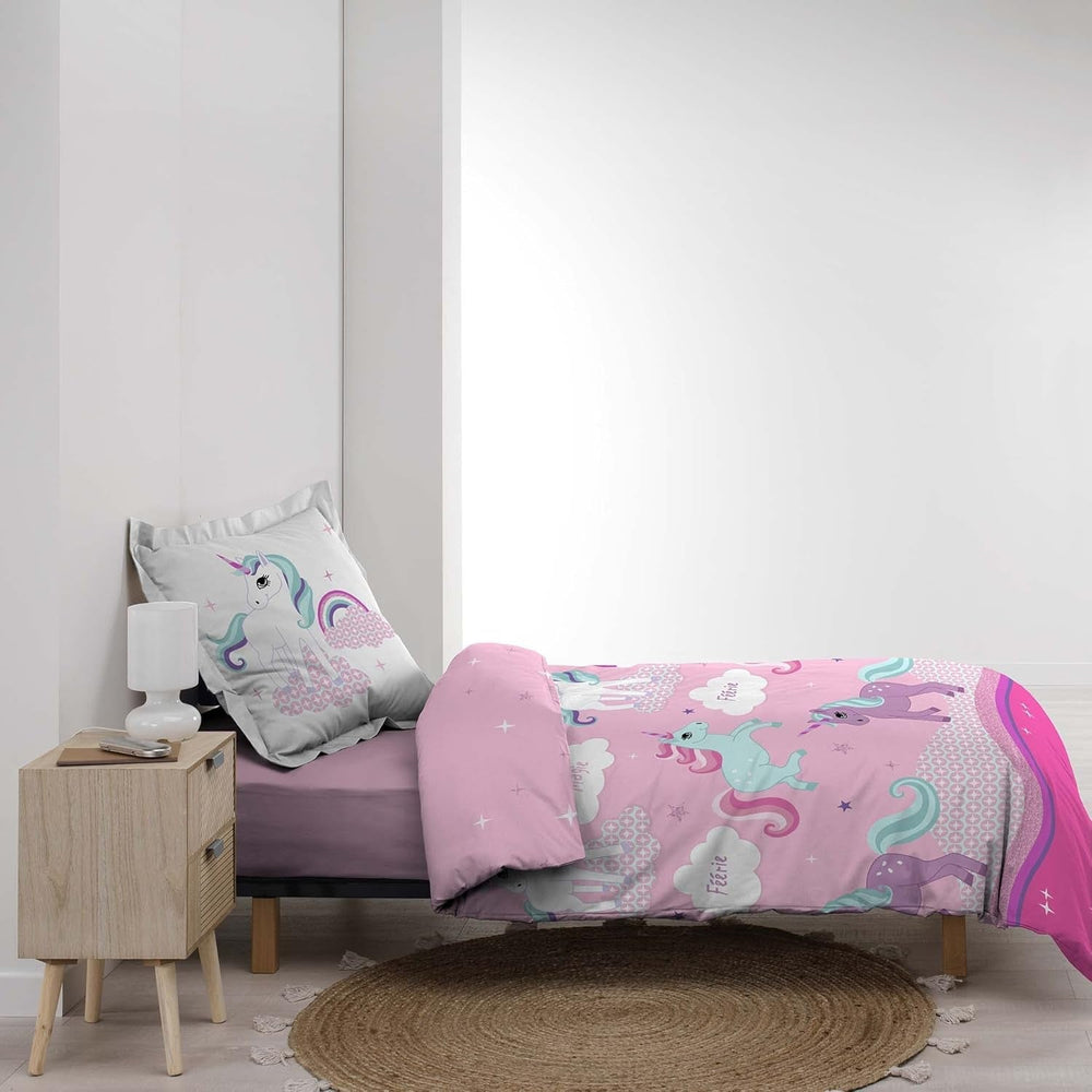 Literie licorne avec taie d'oreiller, literie en coton - enfant Naty Shop