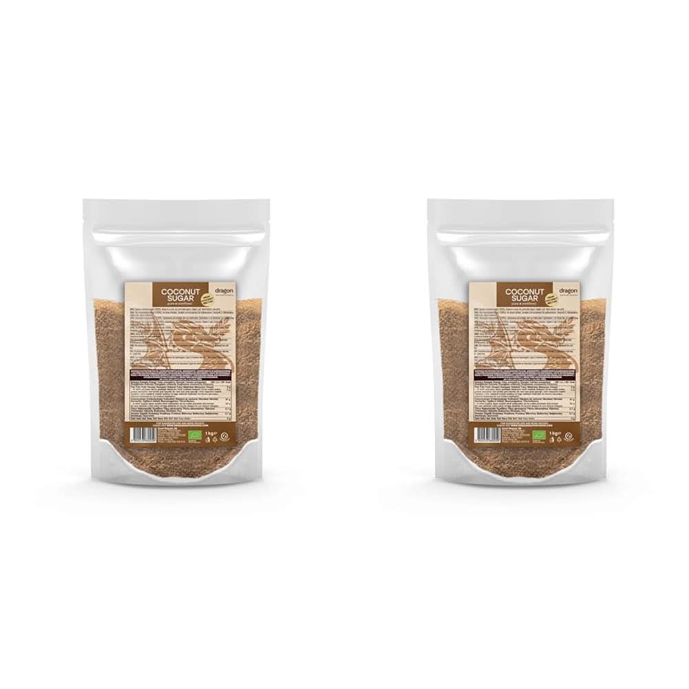Sucre de coco-100% biologique, non raffiné, 1 Kg Édulcorants Naty Shop 2 x 1 Kg
