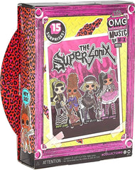 L.O.L. Surprise! OMG Remix Rock FEROCIOUS Modepuppe mit 15 Überraschungen -mit Bassgitarre, Outfit, Schuhen, Bürste, Puppenständer, Songtext-Magazin & Plattenspieler-Paket - Für Mädchen ab 4+ Jahren