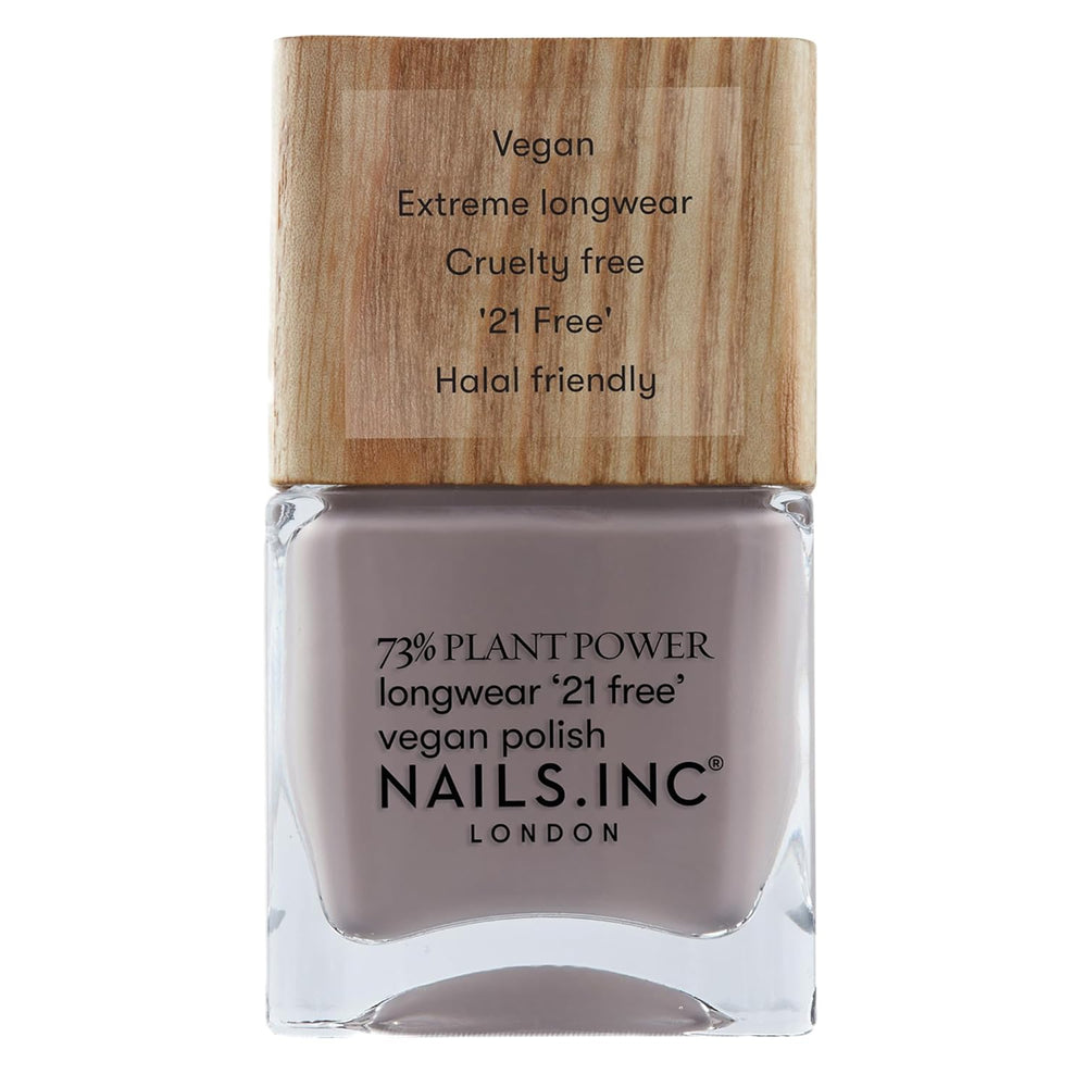 Nails Inc - GLOWING SOMEWHERE Plant Power Vernis à ongles végétalien - 73 % à base de plantes, 100 % végétalien et sans cruauté envers les animaux - Manucure parfaite, perle étincelante - Pour un nail art respectueux de l'environnement