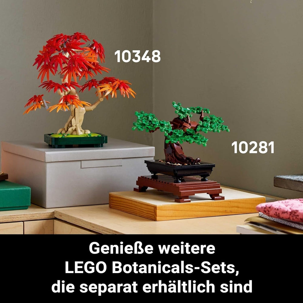 LEGO Botanicals Érable rouge du Japon - Bonsaï - Kit de plantes artificielles avec feuilles rouges et oranges, plus bol - Décoration d'intérieur - Idée cadeau pour adultes - 10348 Jeux de construction Besuche den LEGO-Store