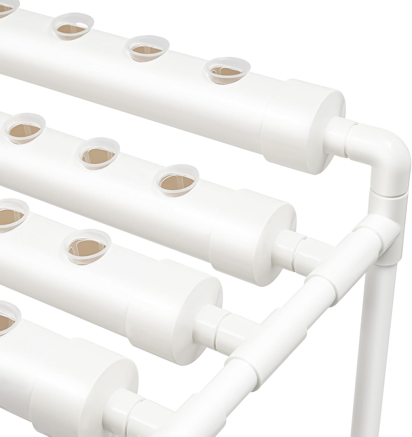 Kit de culture hydroponique à 3 couches avec 90/108 positions de plantation et pompe à eau, systèmes de culture de plantes sans sol en PVC, kits de culture hydroponique pour légumes et fruits (108 positions de plantation)