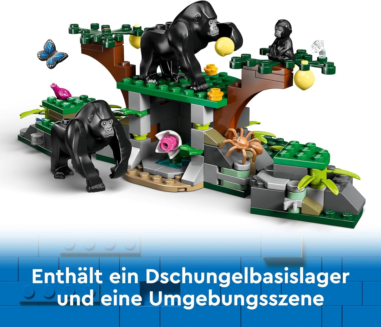 LEGO City Jungle Explorer Hélicoptère, coffret d'aventure pour enfants à partir de 8 ans, cadeau de Noël ou d'anniversaire pour enfants, 5 figurines et 3 gorilles 60437 Ensembles de construction Besuche den LEGO-Store
