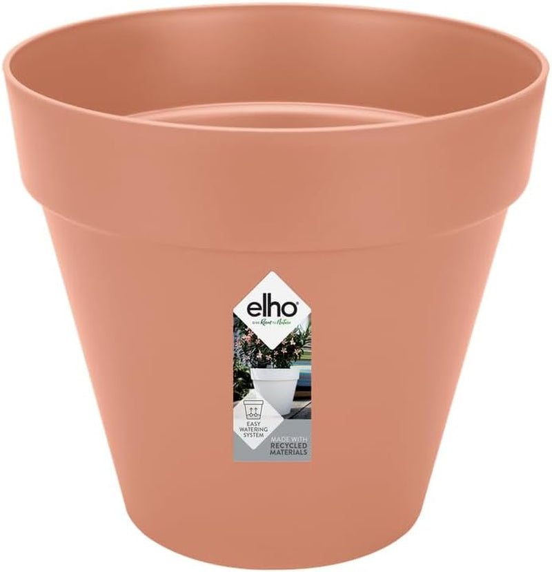 elho Loft Urban Round 40 - Ghiveci de flori pentru exterior - Plastic 100% reciclat - Ø 38,5 x H 35,3 cm - Negru/Antracit