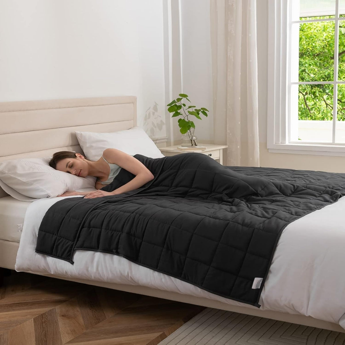 Good Nite Couverture lestée pour adultes Couverture lourde pour les sens calmes Gris 8 Kg 150 X 200 Cm Couettes et couettes Naty Shop Gris 150X200 Cm, 8 Kg