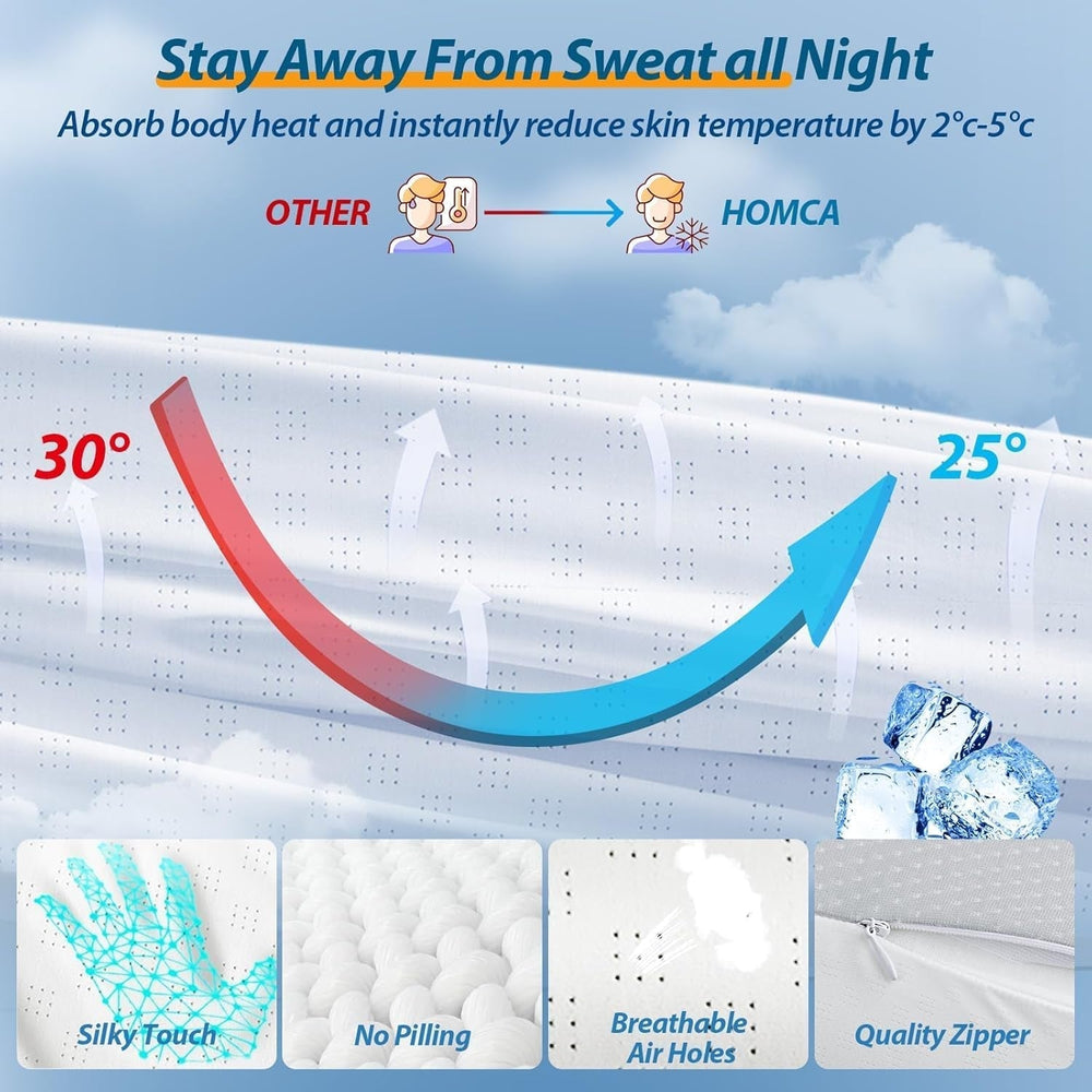 HOMCA Oreiller Cervical en Mousse à Mémoire de Forme Oreiller Orthopédique 2 en 1 Oreiller de Soutien du Cou avec Housse de Refroidissement 3D Oreiller de Couchage Ergonomique pour Dormeurs sur le Dos, sur le Côté et sur le Ventre Gris 60X13/11X40cm Oreillers Cervicaux Orthopédiques Naty Shop