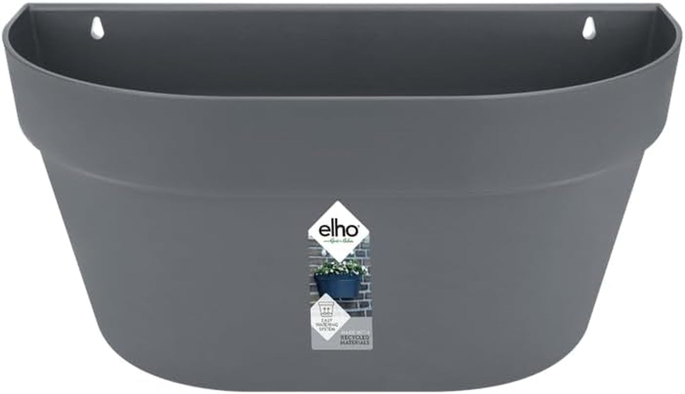 Jardinieră de perete elho Loft Urban 40 - Jardinieră pentru balcon și utilizare în exterior - Ø 39,3 x H 18,8 cm - Alb/Alb