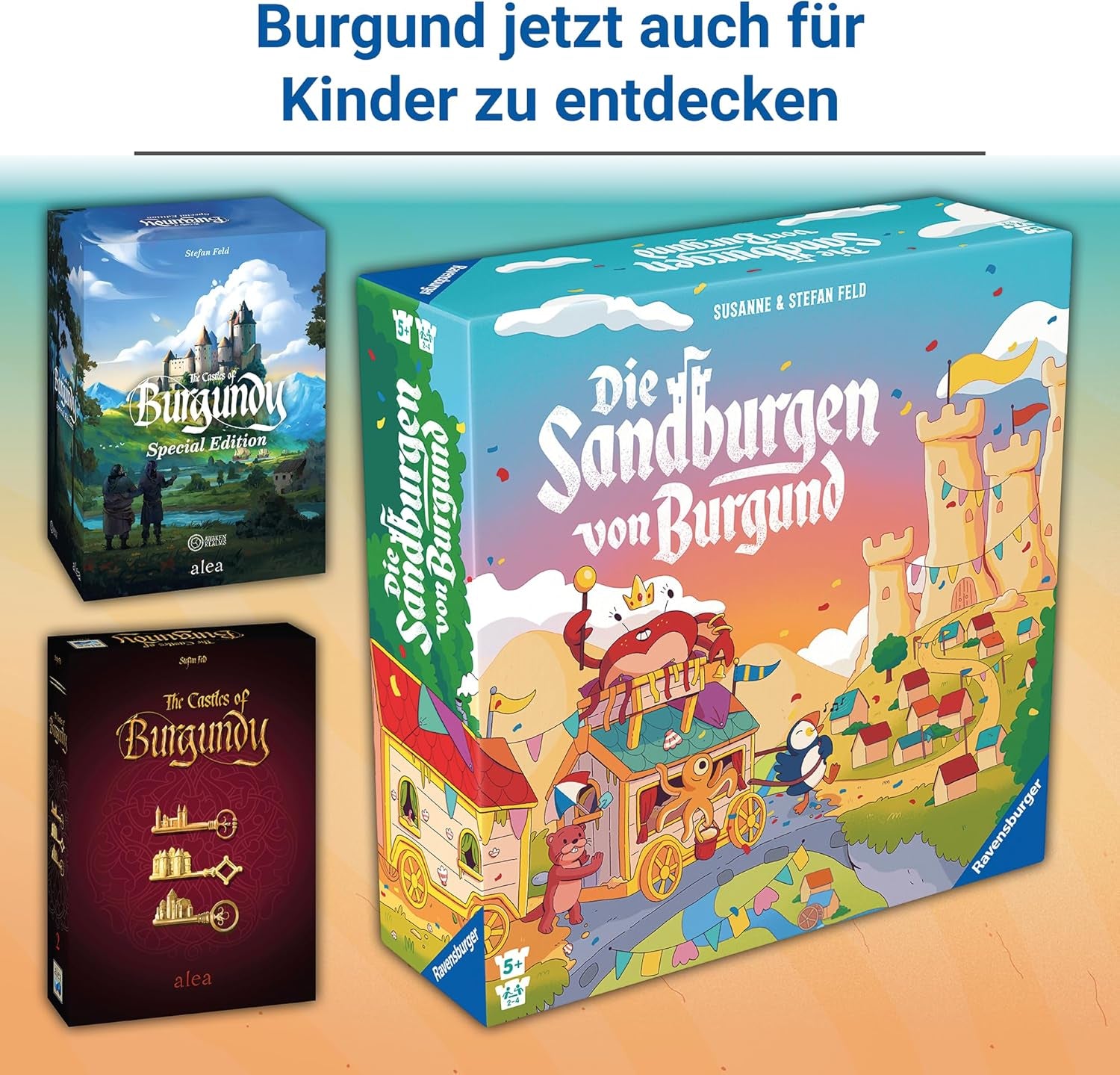 Ravensburger 24687 Châteaux de Sable de Bourgogne - Jeu pour enfants à partir de 5 ans, pour 2 à 4 joueurs