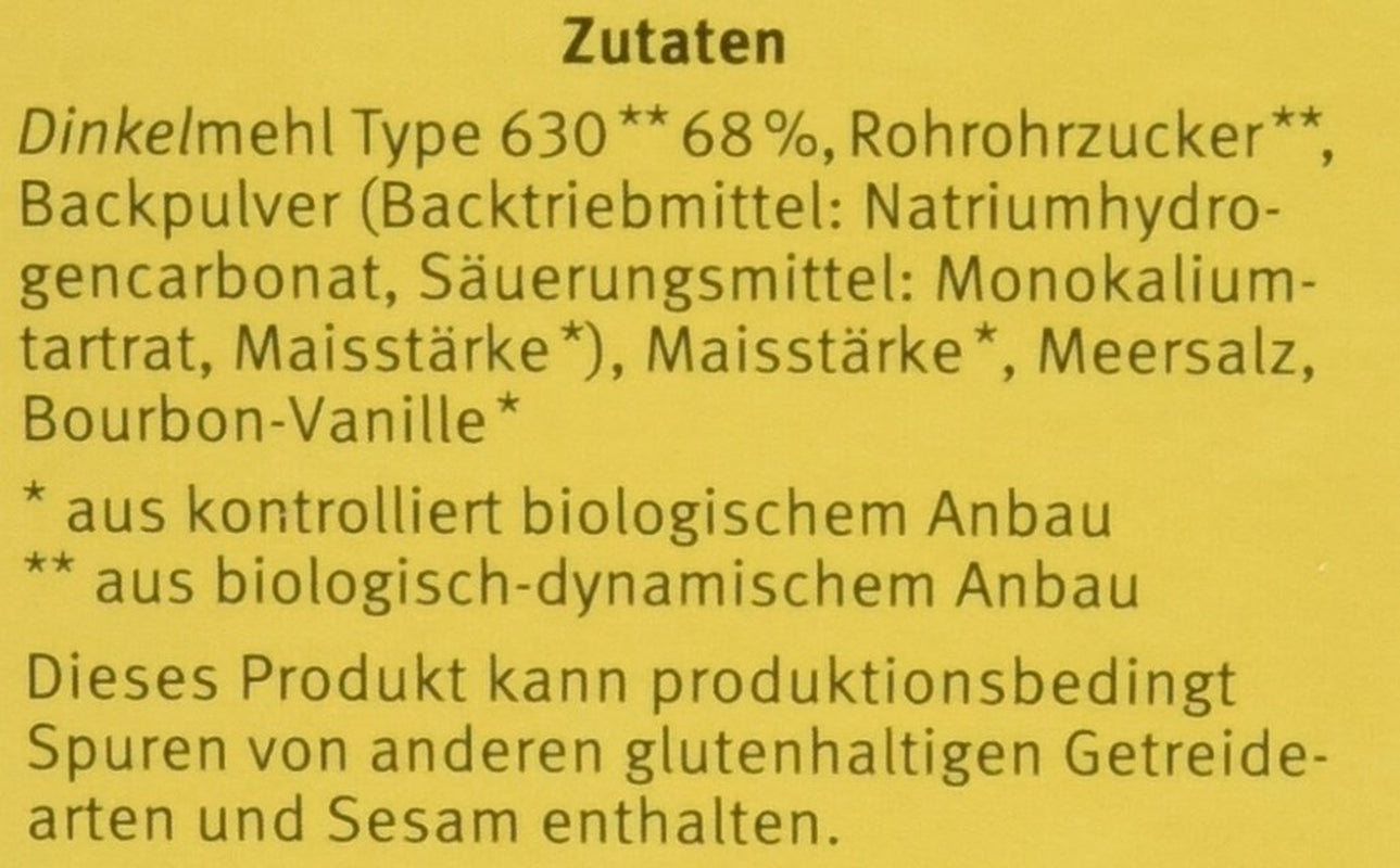 Demeter Bauck Hof Bio Dinkel Wafflen, 200 G Mélange pour la pâtisserie et la cuisine Naty Shop