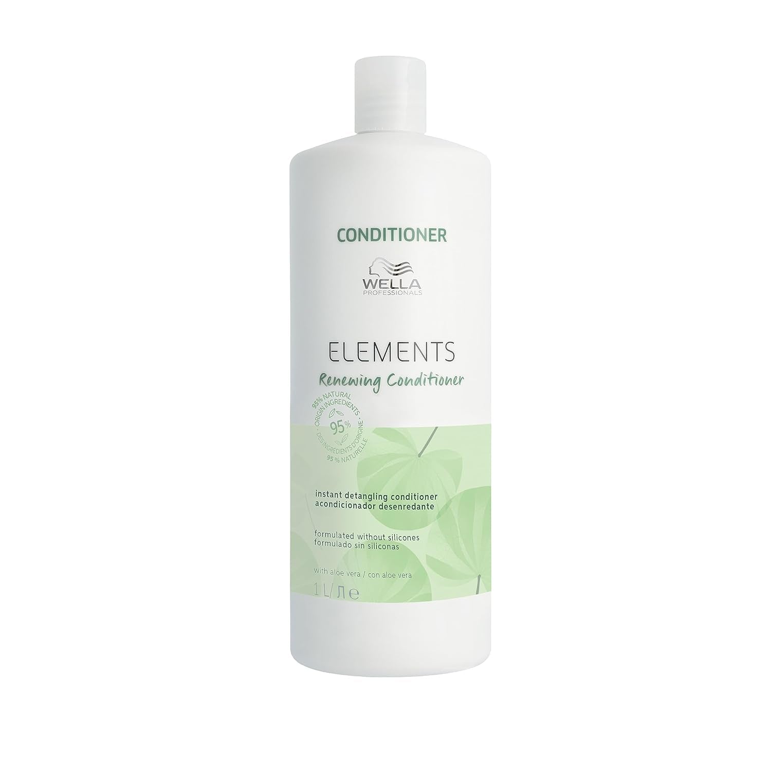 Wella Professionals Elements - soin naturel pour cheveux secs, abîmés et cuir chevelu sensible - après-shampooing, masque et spray sans rinçage aux antioxydants et à l'essence d'olive Masque capillaire Naty Shop Conditioner 1 litre