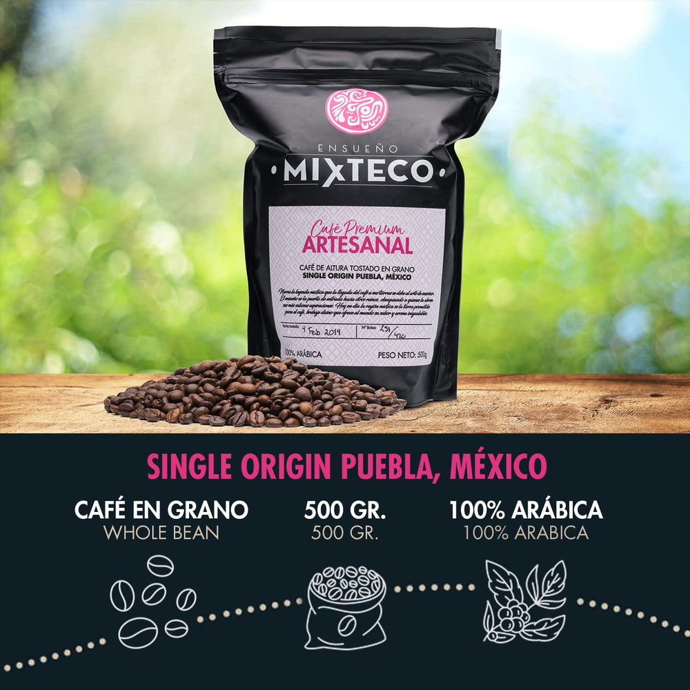 Grains de café Arabica torréfiés | 500 g aux notes de cacao et d'amandes | D'un torréfacteur traditionnel | Goût délicat