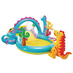 Intex 57135NP - Centre de jeu gonflable Dinoland, Vinyle, Multicolore, 302x229x112 cm
