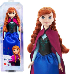 Poupée Mattel Disney Princess Anna, La Reine des Glaces, Cheveux Peignés, Mobile, En Costume de Voyage, Casquette Amovible, Cadeaux Disney, Jouet 3 Ans, HLW49 Naty Shop Cap Dolls