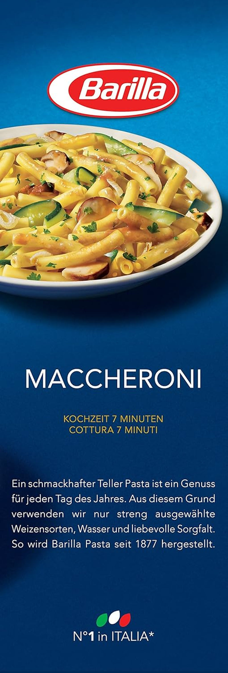 Pâtes de blé dur Barilla Maccheroni n. 44 – Paquet de 1 (1x1kg)