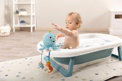 Jouet de bain Octily 18x14cm avec. 3 figurines dans un coffret cadeau 23,5x17x13,5cm bleu - jouet avec éléments de préhension - jouet de bain pour enfants pour attraper et jouer Baby Toys Naty Shop