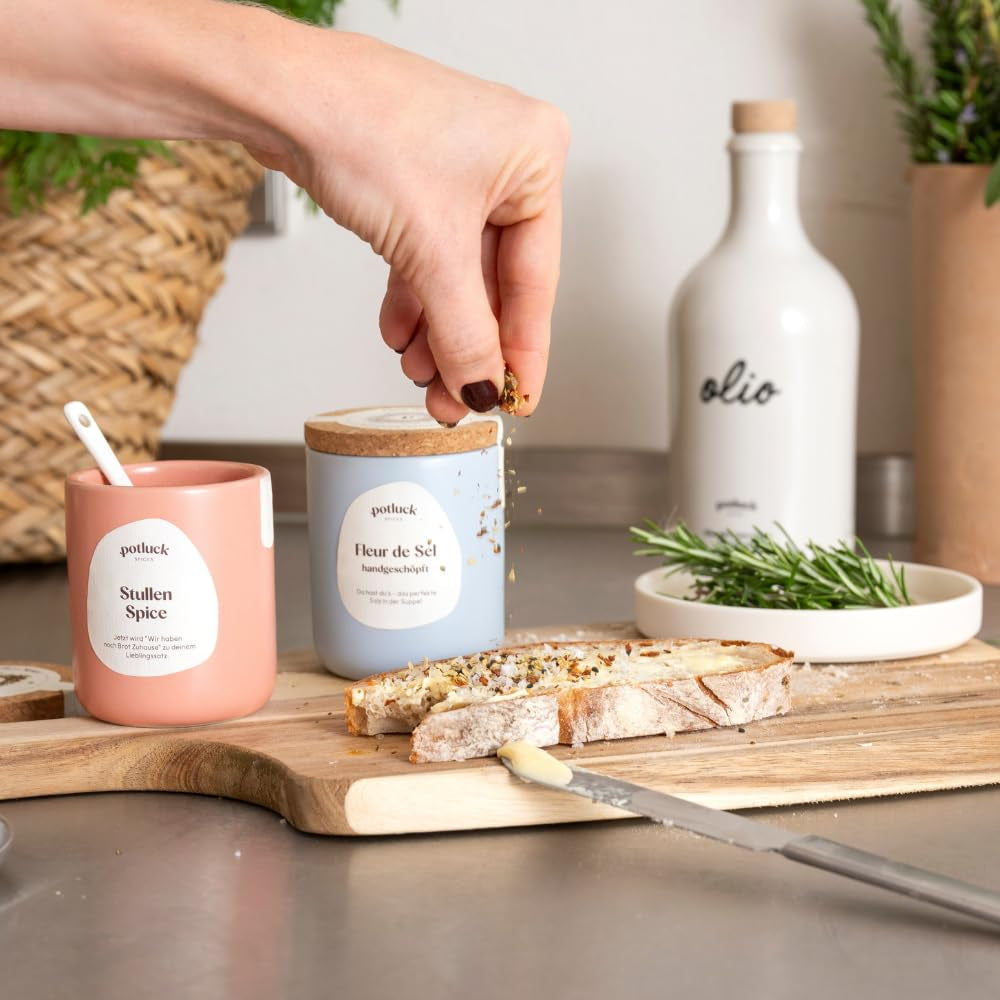 Repas-partage | Épices Stullen | Gewürzzubereitung im Keramiktopf | 60g | Végétalien, sans gluten et avec des ingrédients naturels