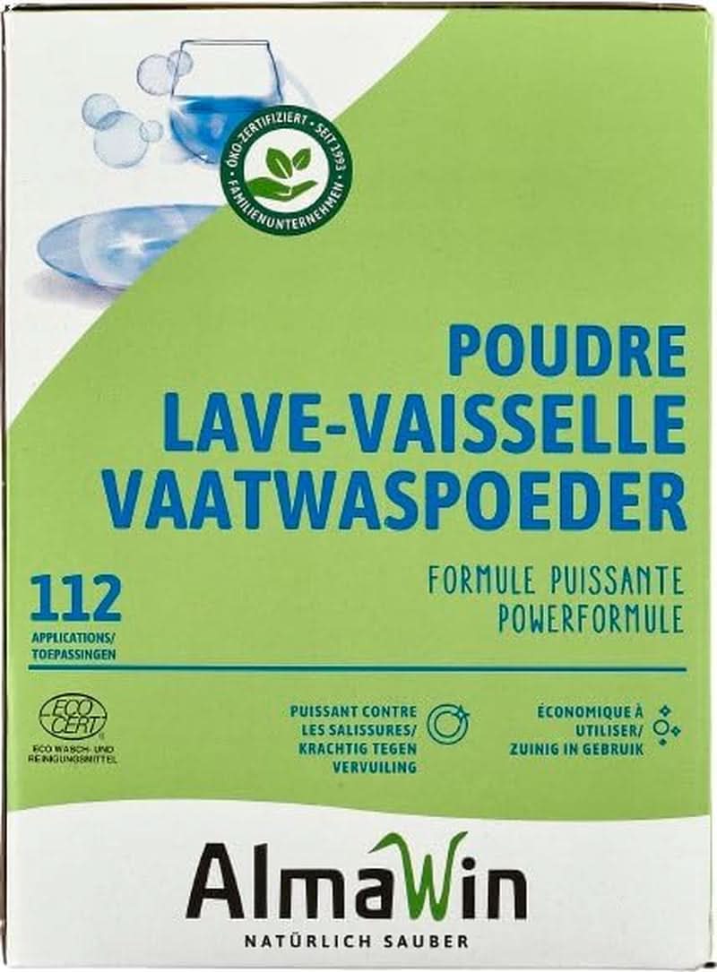 Almawin eco, poudre à vaisselle 2,8kg, 112 lavages, dosable pour différentes quantités de vaisselle Naty Shop