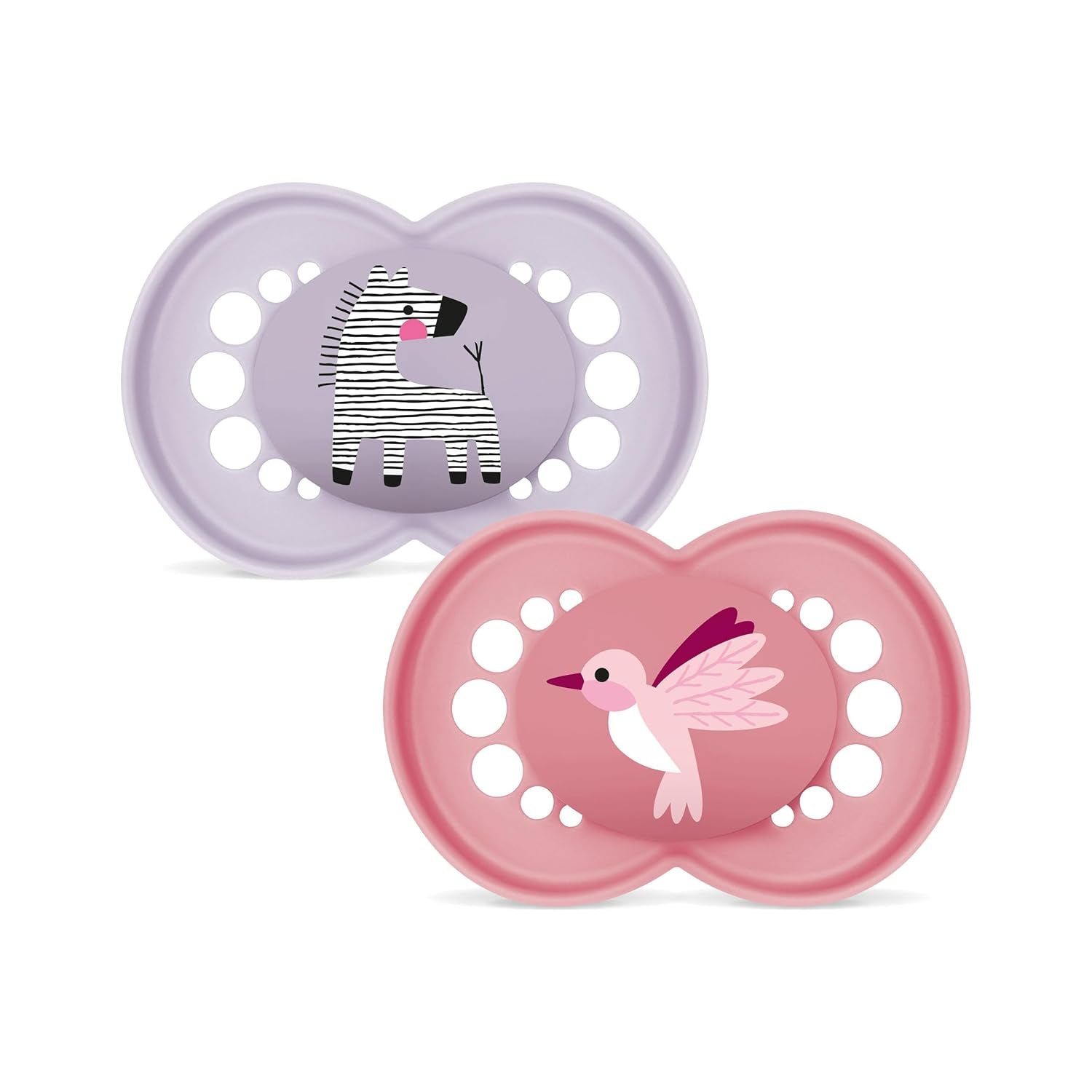 Sucette MAM Originale | Sucette en latex | 0-6 mois | Sucette bébé adaptée à l'allaitement | Recommandé par les sages-femmes Résistant aux morsures | Latex de caoutchouc naturel | Mouton/Lapin | Paquet de 2