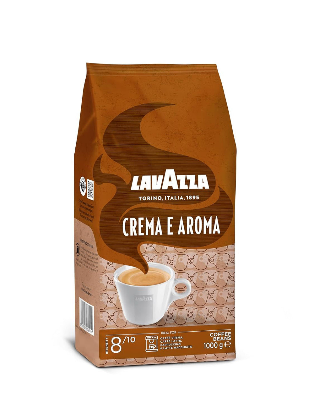 Café en grains Lavazza, Crema E Aroma, Arabica et Robusta, idéal pour les machines Naty Shop Cafea Espresso