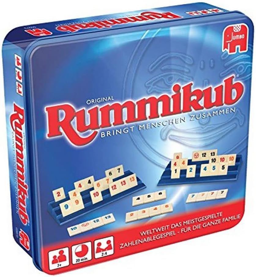 Jumbo Spiele Original Rummikub Classic - der Spieleklassiker unter den Gesellschaftsspielen - pour les enfants et les enfants à partir de 7 ans JUM17571 Multicolore 2,7 x 3,7 cm